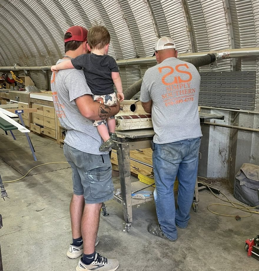 Third generation learning the trade on a job site
