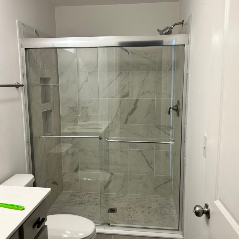 Tiled walk in shower