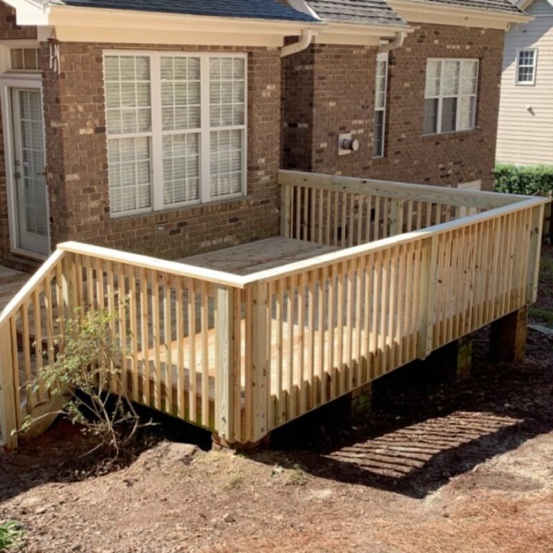 Accessibility ramp and deck